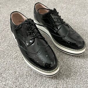 🪩2/$20🪩 DADAWEN Women's Platform Lace-Up Wingtips Square Toe Oxfords Shoe